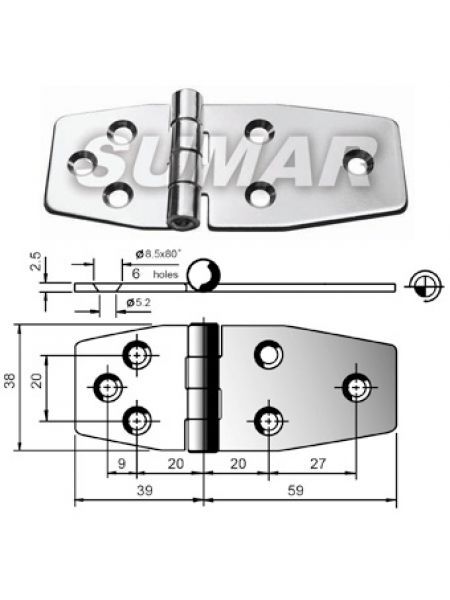 Петля нерж. S444000 Петля нерж. S444000