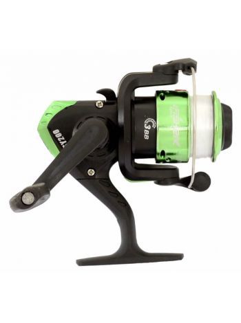 Катушка Fisher SY200 зеленая с леской