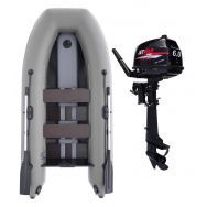 Комплект лодка Jetmar 3м серая + мотор T6
