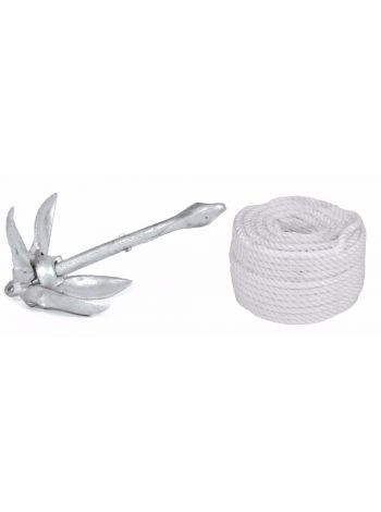 Комплект Якорь FLD 9lbs/4кг+ 30м 6мм белая