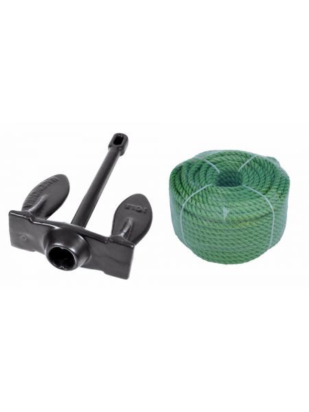 Комплект Якорь Navy PE 20lbs 9кг + 30м 8мм синяя или зеленая