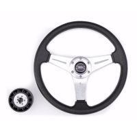Руль PRETECH HD-5125D 350мм серебро