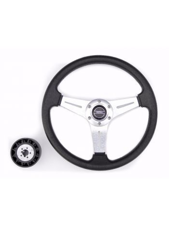 Руль PRETECH HD-5125D 350мм серебро