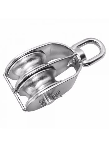 Двойной роликовый блок 50mm с вертлюгом