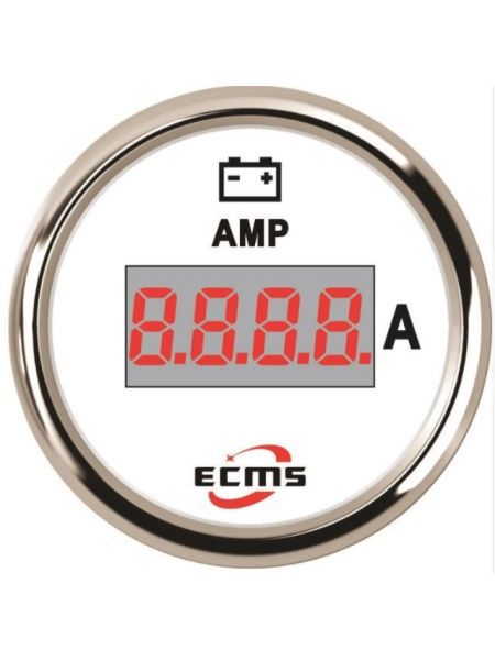 Цифровой амперметр ECMS PEA-WS±150A диаметр 52мм белый