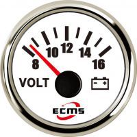 Вольтметр ECMS CMV2-WS-8-16 52мм белый (Серия Эконом)