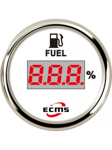 Цифровой датчик топлива ECMS CEF2-WS-240-33 52мм белый (Серия Эконом)